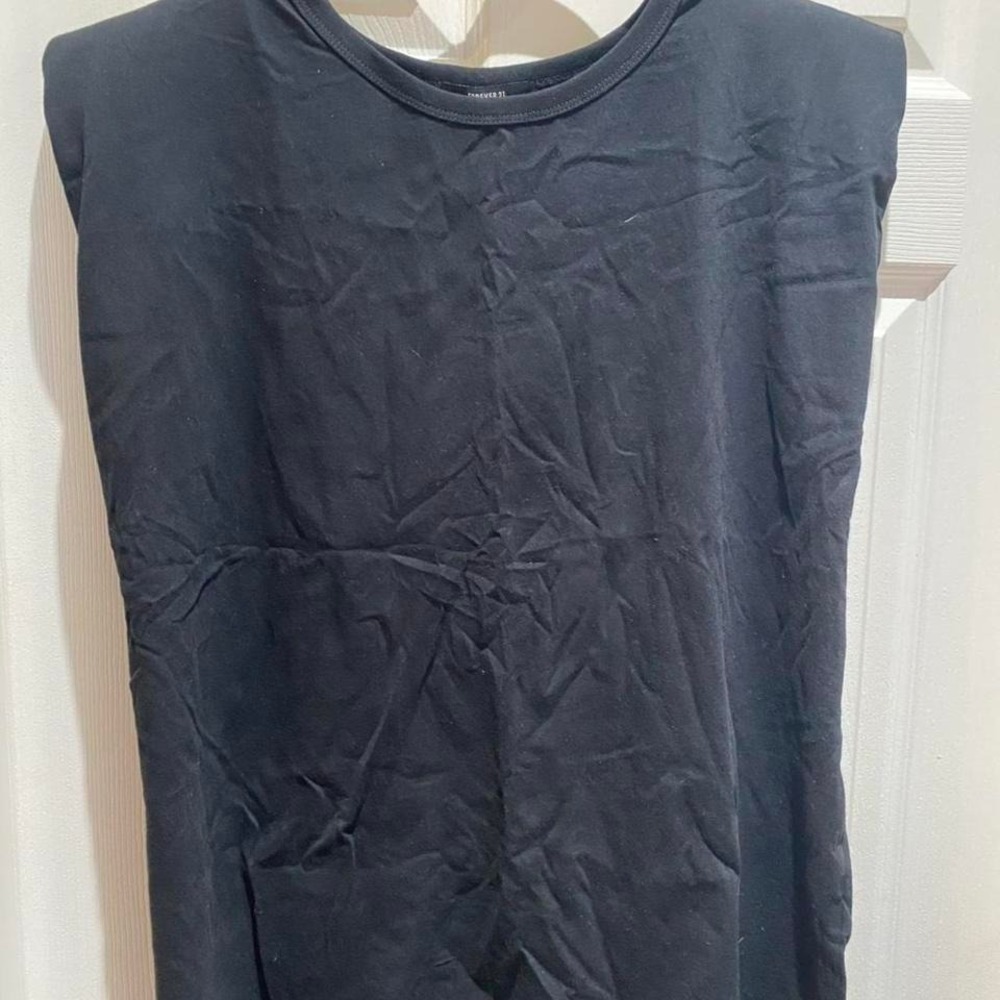 Forever 21 Black Knit Top T Shirt Size xl